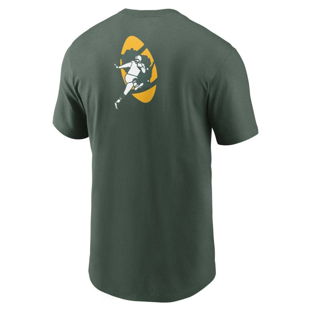 NFL Rewind Front and Back Hit Essential Cotton Tee - Green Bay Packers
