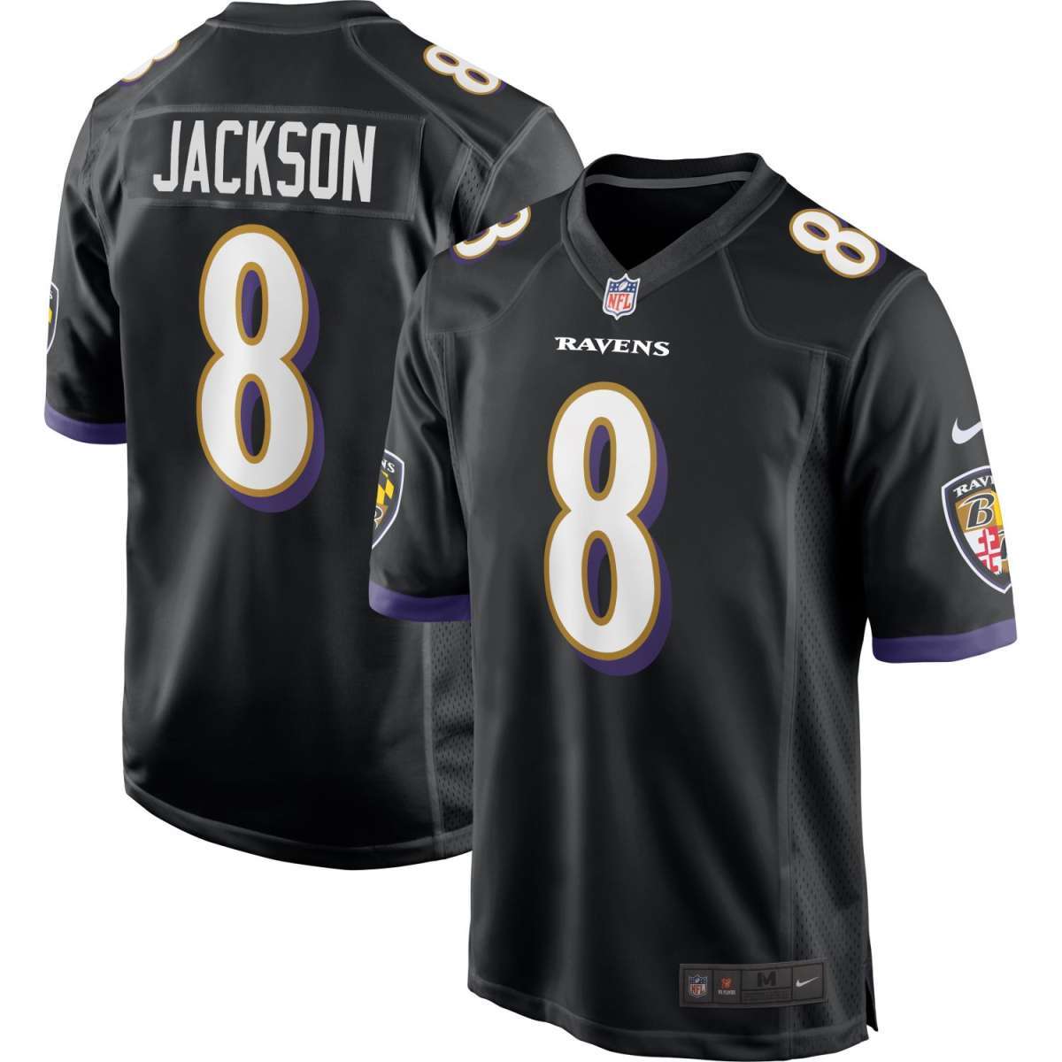 Baltimore Ravens - Nike Alternate Game Jersey Black - Lamar Jackson