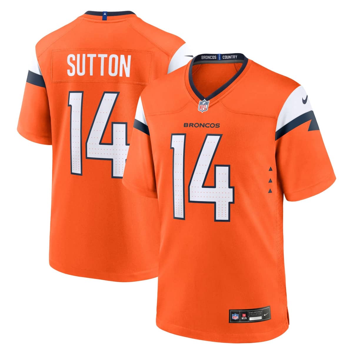 Denver Broncos - Nike Game Home Jersey - Brilliant Orange - Courtland Sutton 14