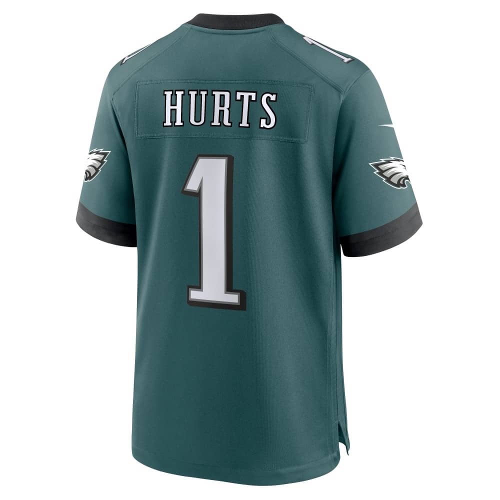 Philadelphia Eagles Nike Home Game Jersey - Sport Teal - Jalen Hurts 1