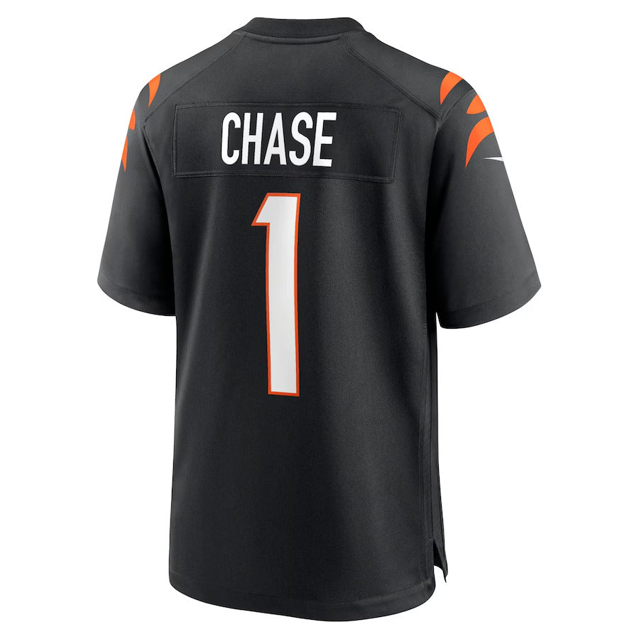 Cincinnati Bengals- Nike Game Home Jersey - Black- Ja'Marr Chase 1