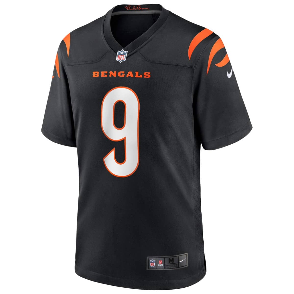 Cincinnati Bengals Nike Game Jersey Home - Black - Joe Burrow 9