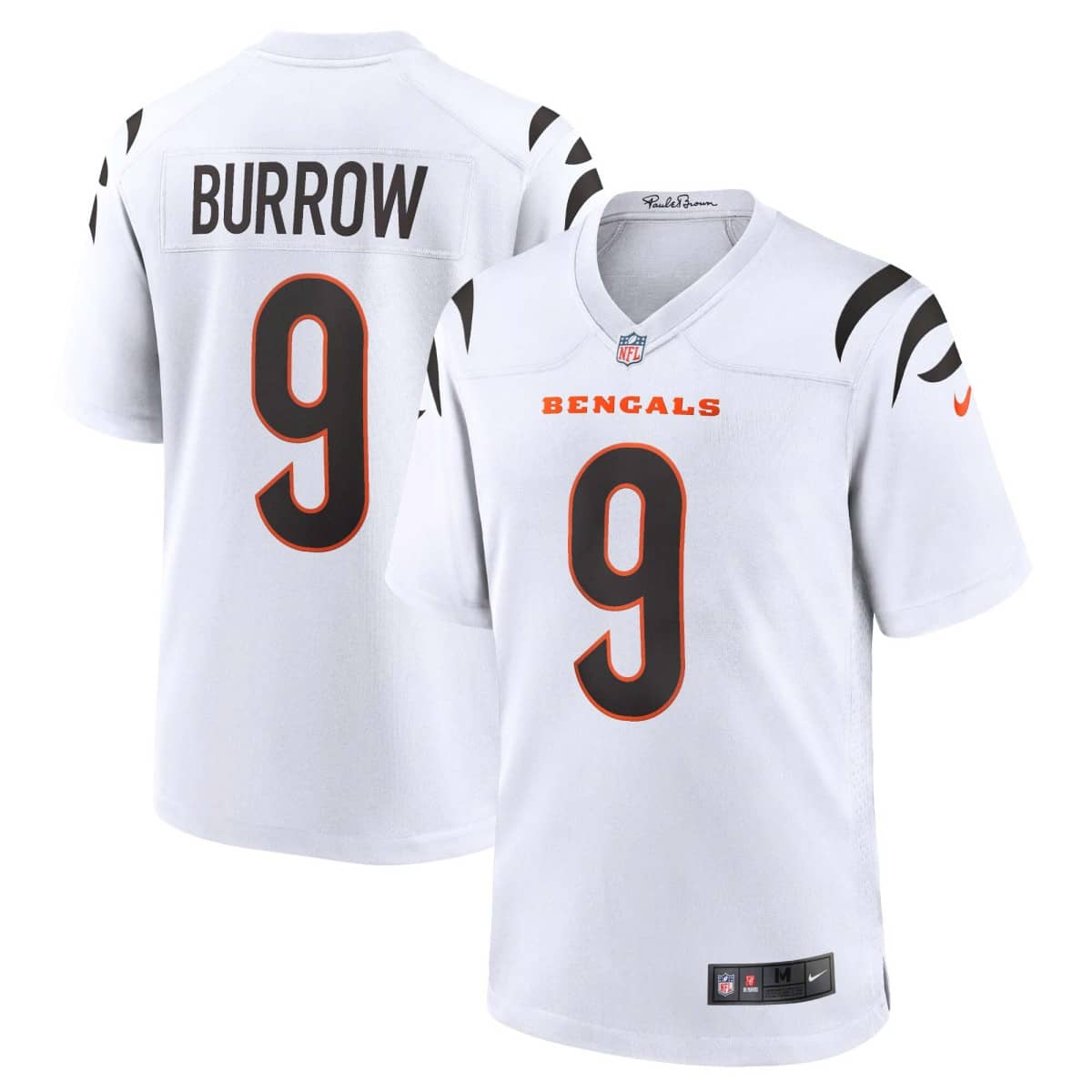Cincinnati Bengals - Nike Game Road Jersey - White- Joe Burrow 9