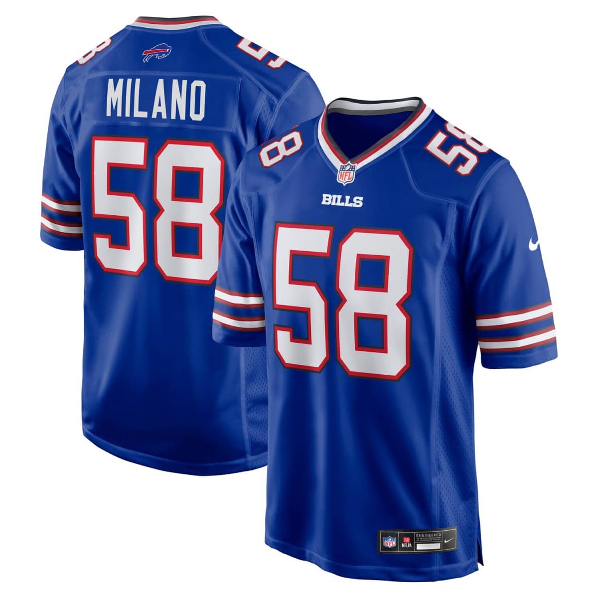 Buffalo Bills - Nike Home Game Jersey- Old Royal- Matt Milano