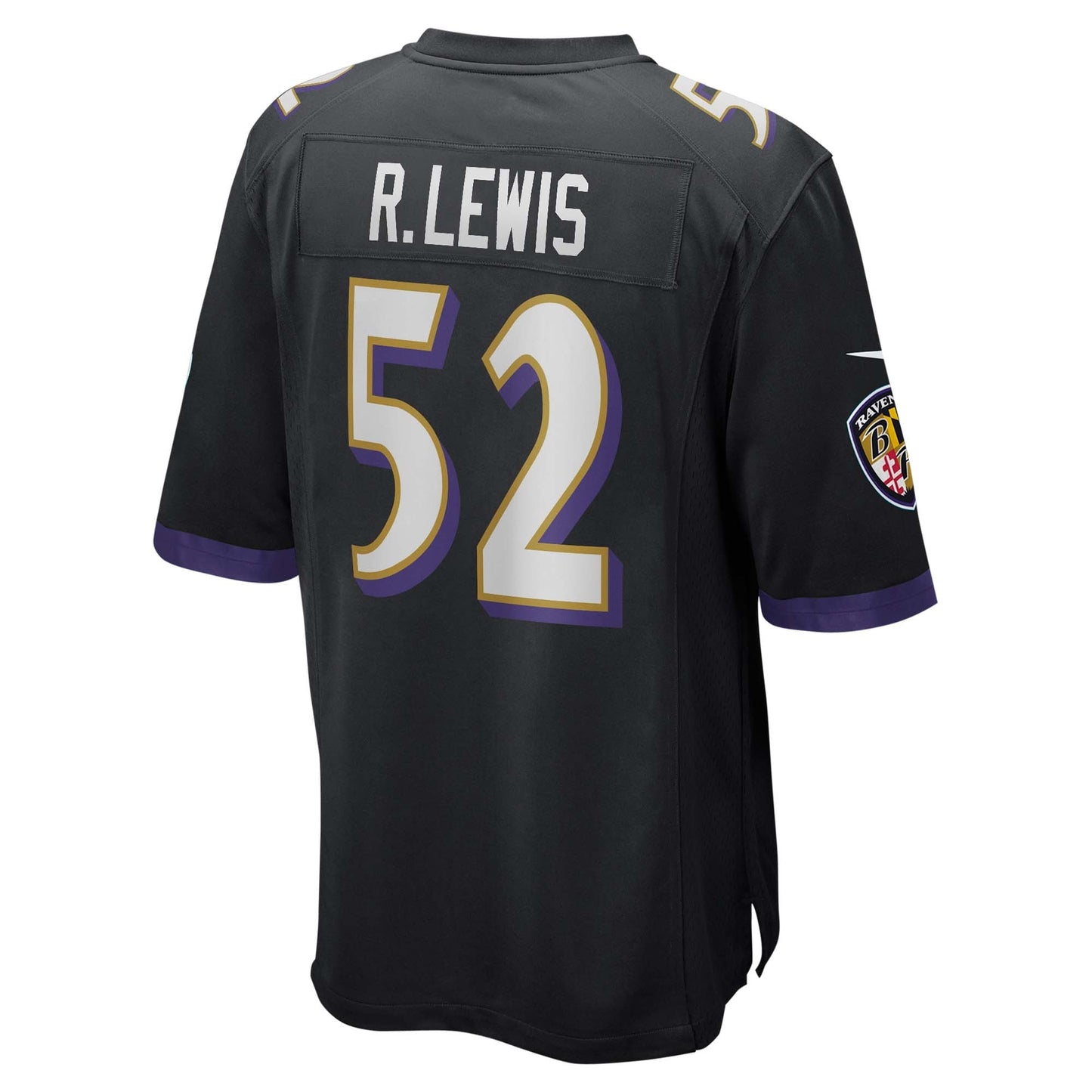 Baltimore Ravens - Nike Alternate Game Jersey - Black -Throwback Player Ray Lewis 52