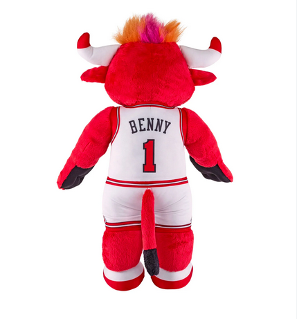 Chicago Bulls - Benny The Bull - 10" Mascot Plush Figure (White Jersey)