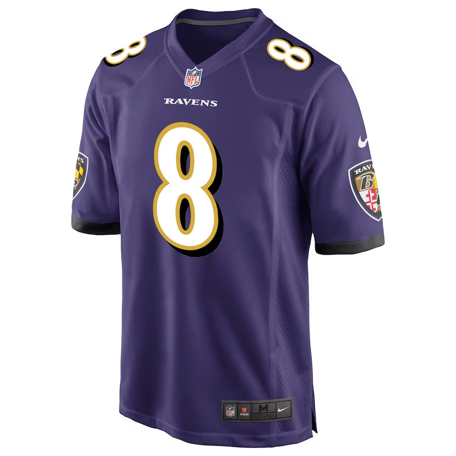 Baltimore Ravens Nike Home Game Jersey - New Orchid- Lamar Jackson 8