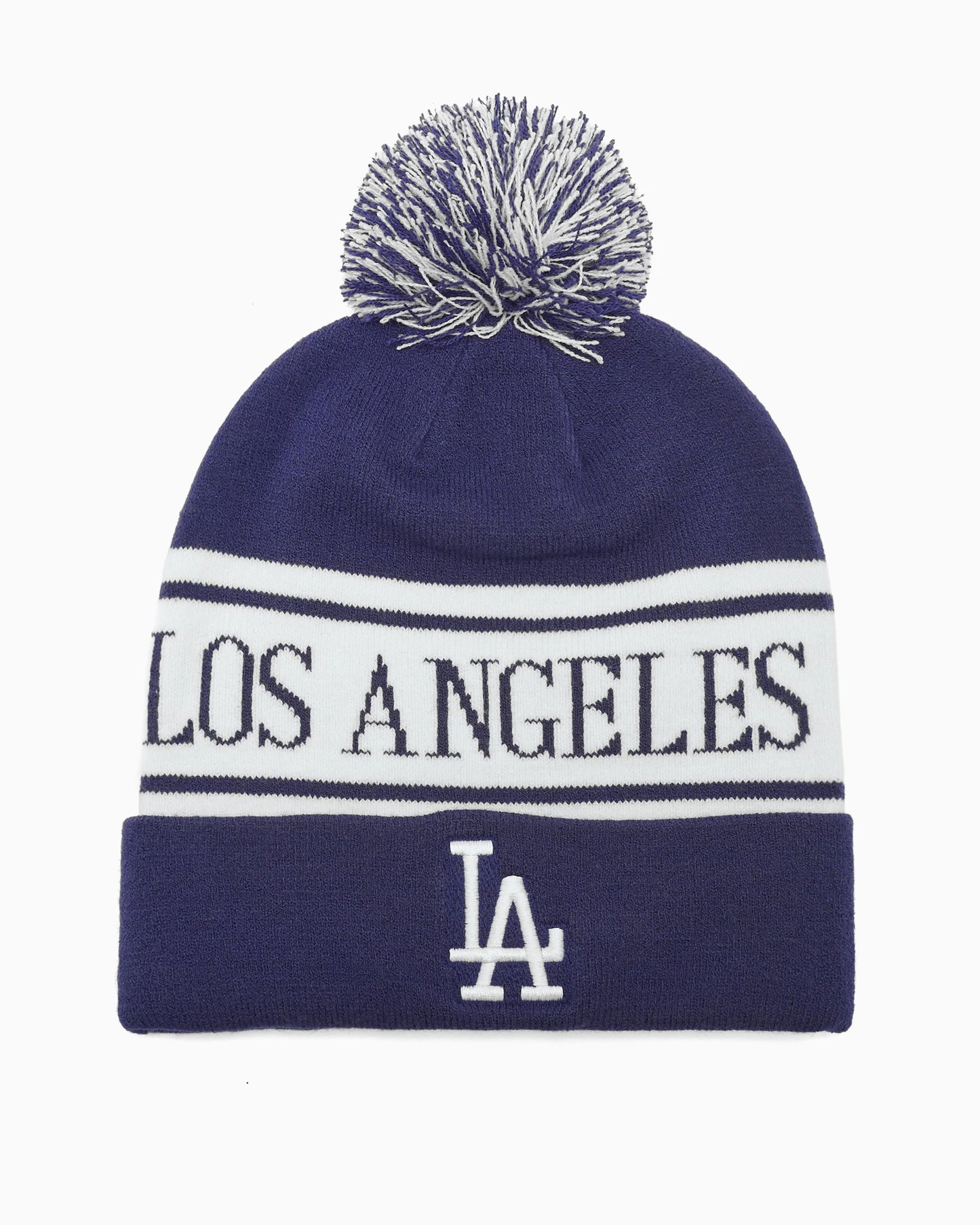 MLB Peak Standard Cuff Pom Beanie - Los Angeles Dodgers