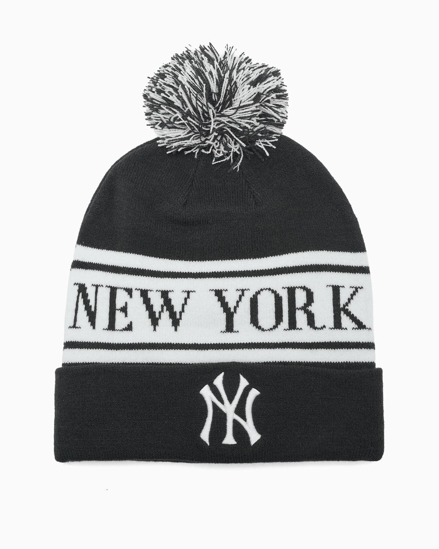 MLB Peak Standard Cuff Pom Beanie - New York Yankees