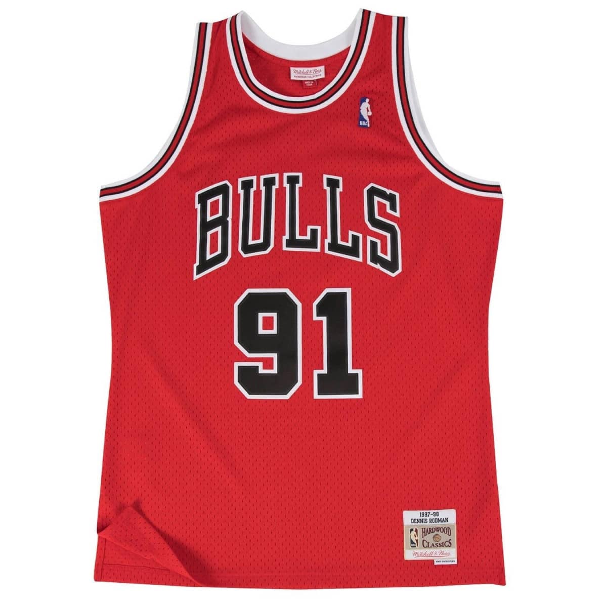 Swingman Jersey - CHICAGO BULLS - DENNIS RODMAN 1997 - Red