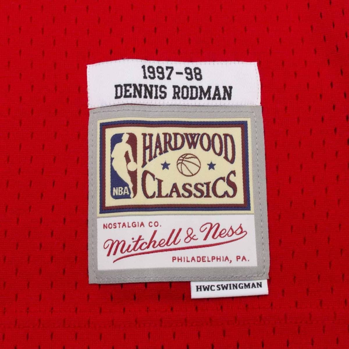 Swingman Jersey - CHICAGO BULLS - DENNIS RODMAN 1997 - Red