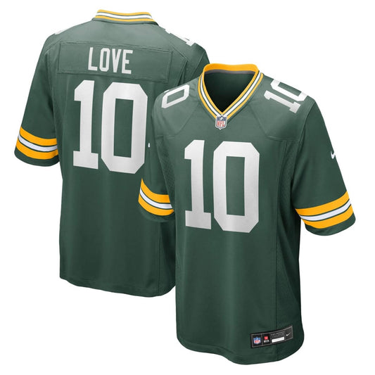Green Bay Packers Nike Home Game - Green Gold - Jordan Love 10
