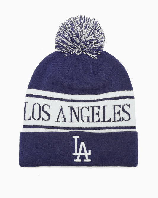 MLB  Peak Standard Cuff Pom Beanie - Los Angeles Dodgers