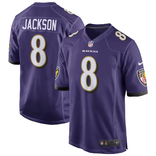 Baltimore Ravens Nike Home Game Jersey - New Orchid- Lamar Jackson 8